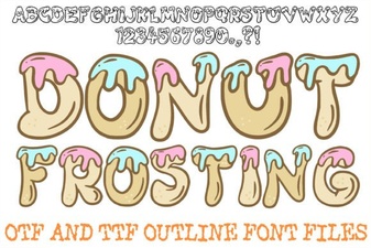 Donut Frosting Font Design Ideas