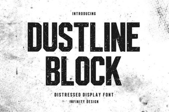 Dustline Block Font Design and Creative Uses