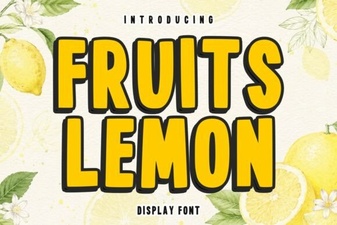 Lemon Font Fruits Design Project Ideas